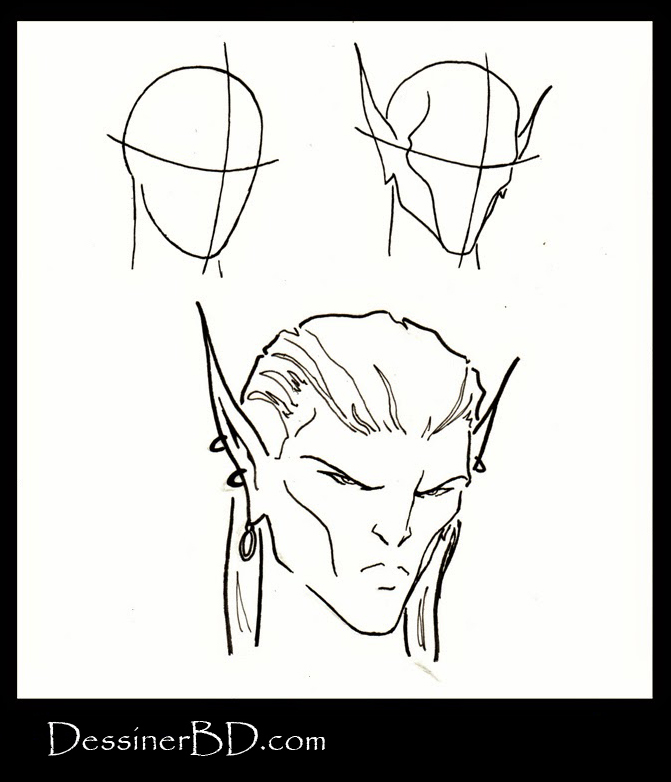 comment dessiner un visage elfe