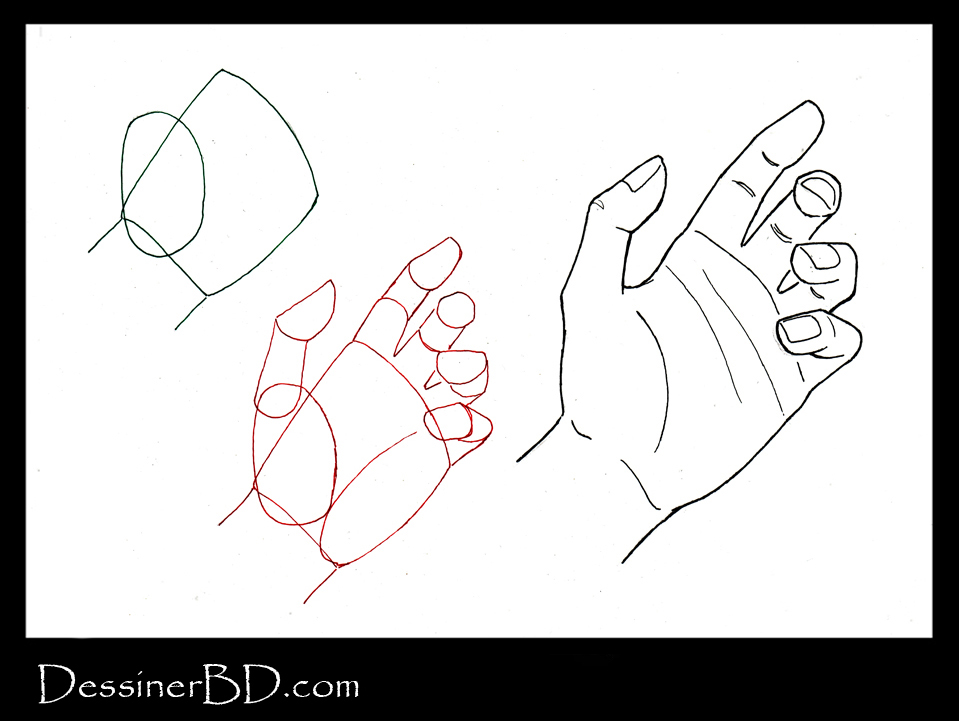 Cours de dessin sur une main