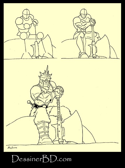 apprendre à dessiner un barbare guerrier