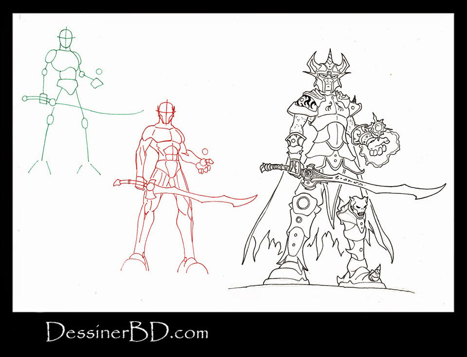 apprendre à dessiner un guerrier mage elfe noir