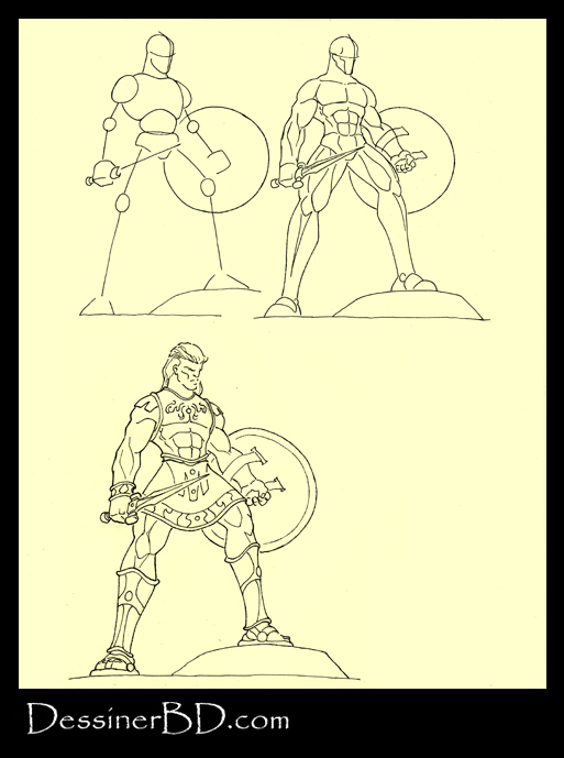apprendre à dessiner un guerrier myrmidon