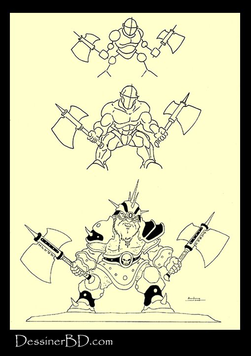 apprendre à dessiner nain berserker