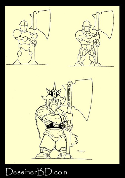 apprendre à dessiner nain tueur de trolls