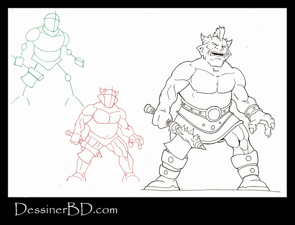 apprendre à dessiner un ogre cornu