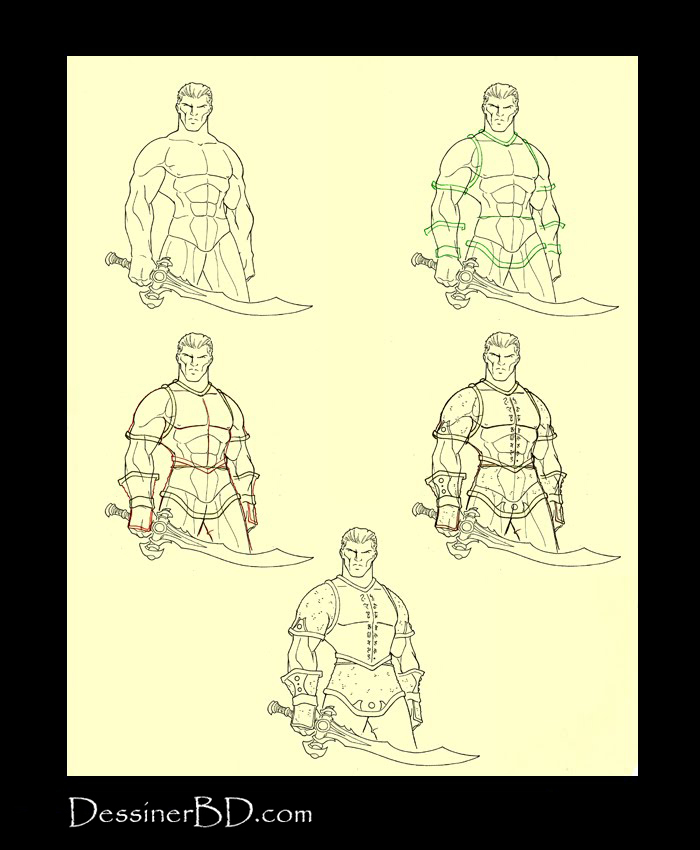 Apprendre à dessiner un plastron armuré