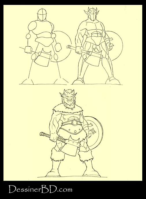 apprendre à dessiner un troll cornu