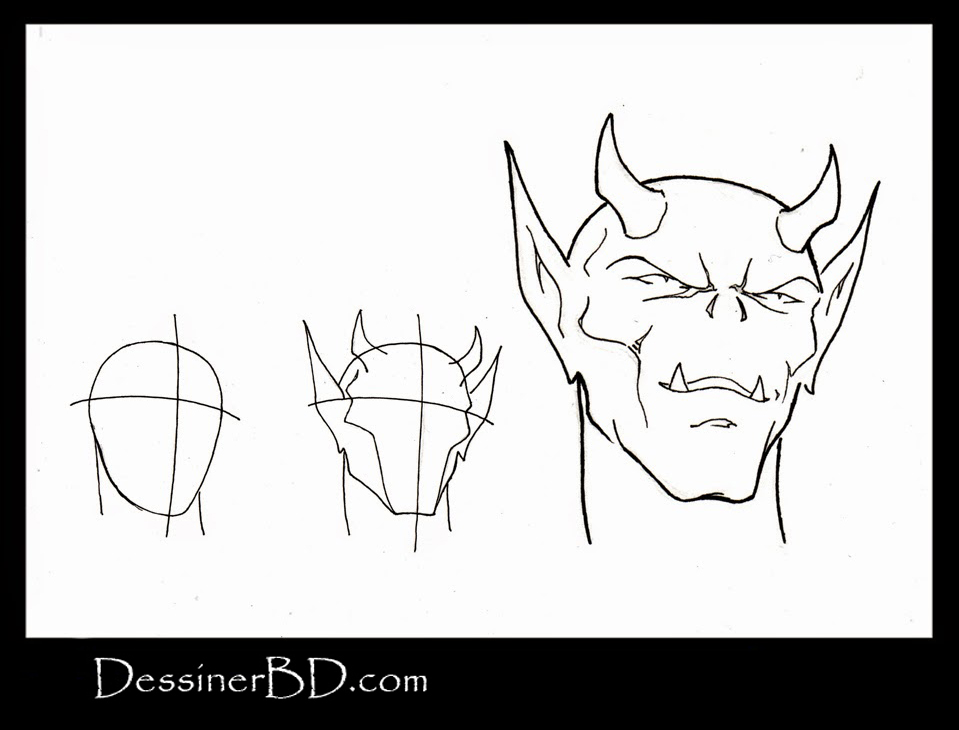 apprendre à dessiner le visage des diablotins