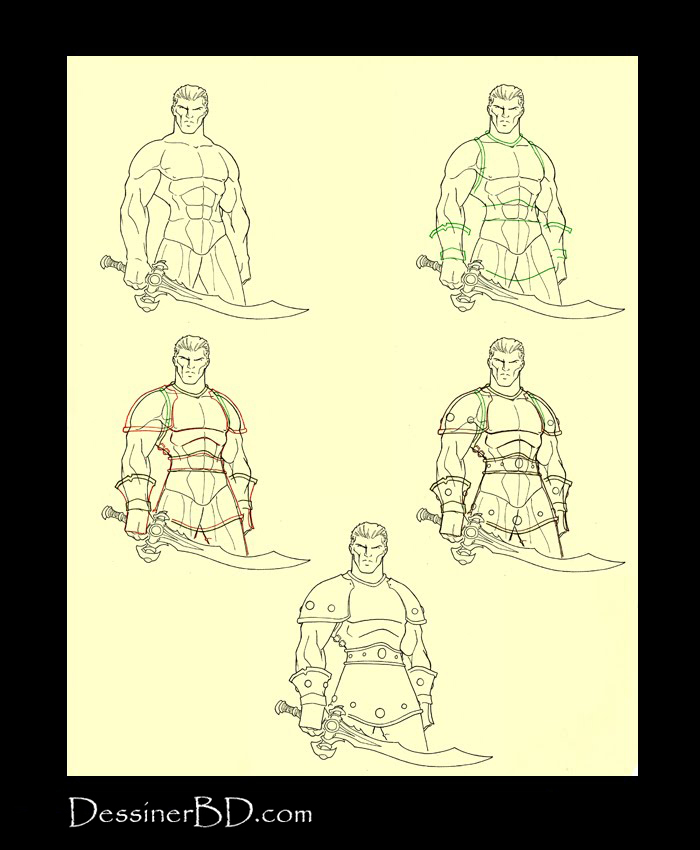 Apprendre à dessiner une armure de cuir cloutée