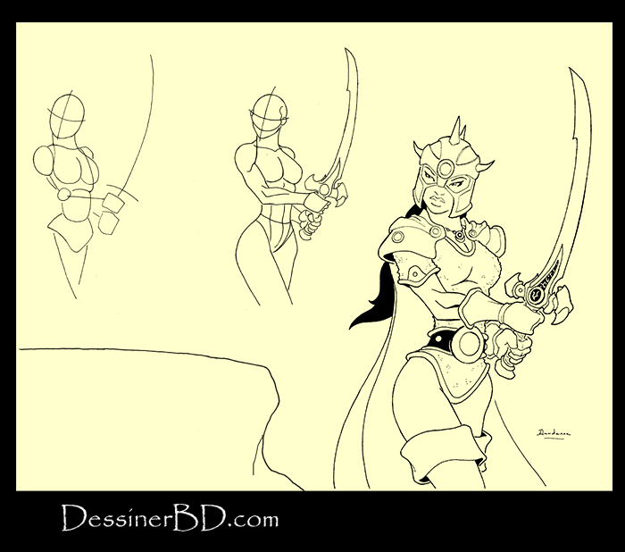 apprendre à dessiner une guerrière