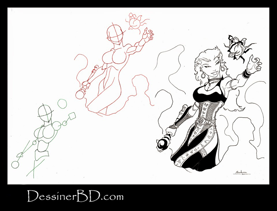 apprendre à dessiner une sorcière nécromante