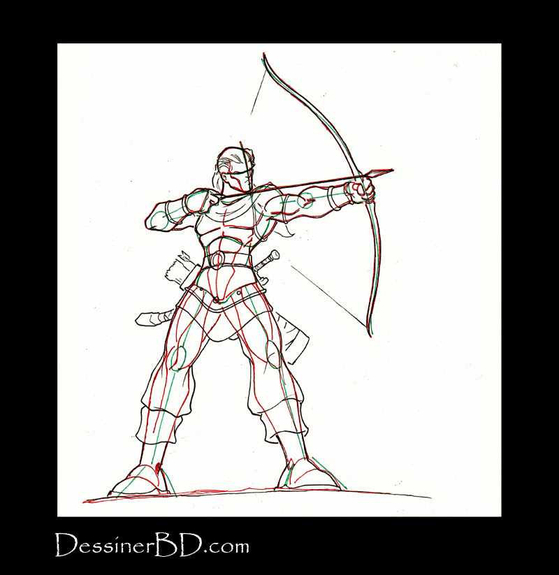dessiner détails et costume archer