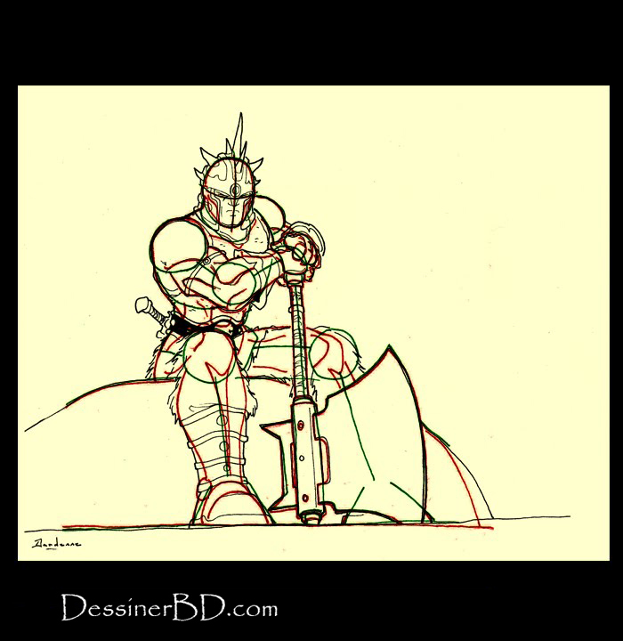 dessiner détails et armure barbare