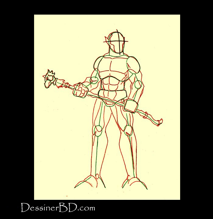 dessin anatomie orque chaman