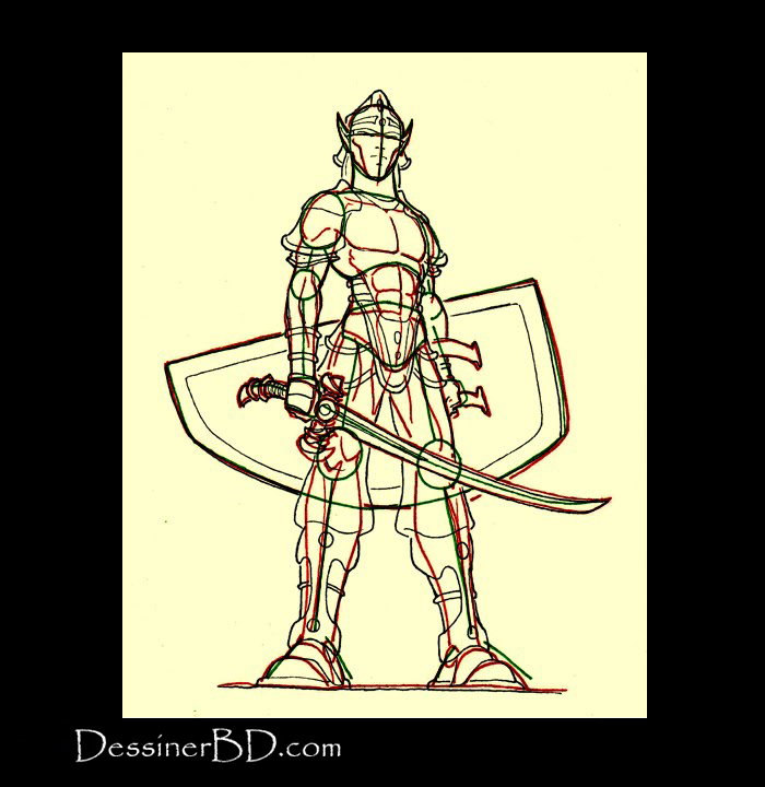 dessiner détails elfe guerrier