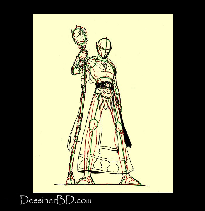 comment dessiner elfe sorcier robe et détails