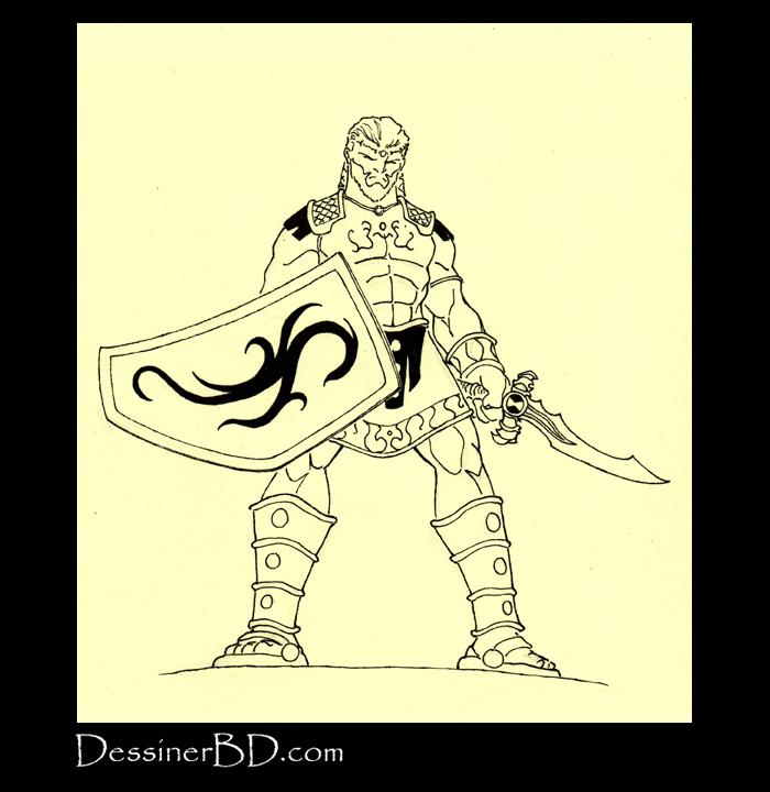 dessin final guerrier sparte