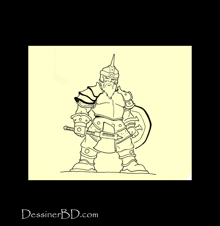 Illustration finale nain guerrier