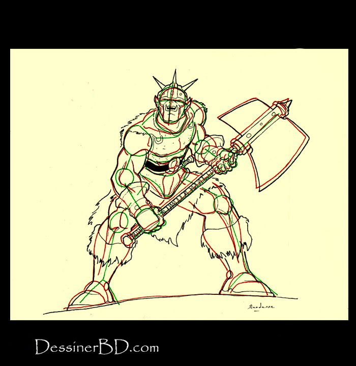 détails apprendre à dessiner orque guerrier