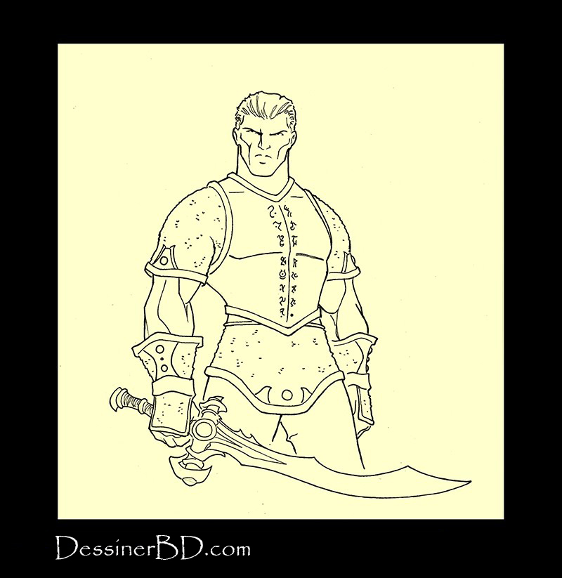 Armure plastron étape 5 dessin final