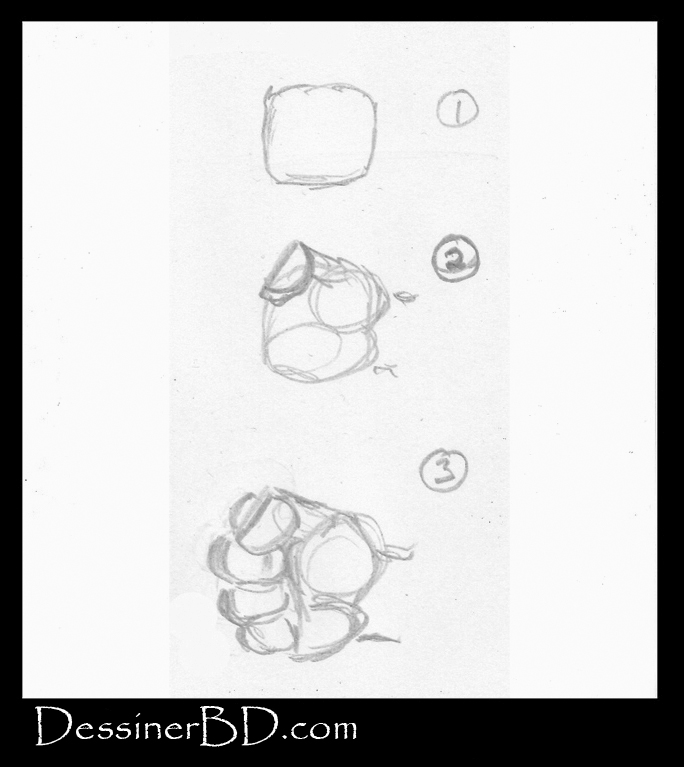 comment dessiner un poing