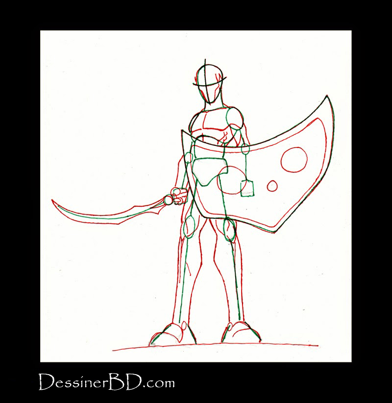 anatomie dessiner soldat elfe noir