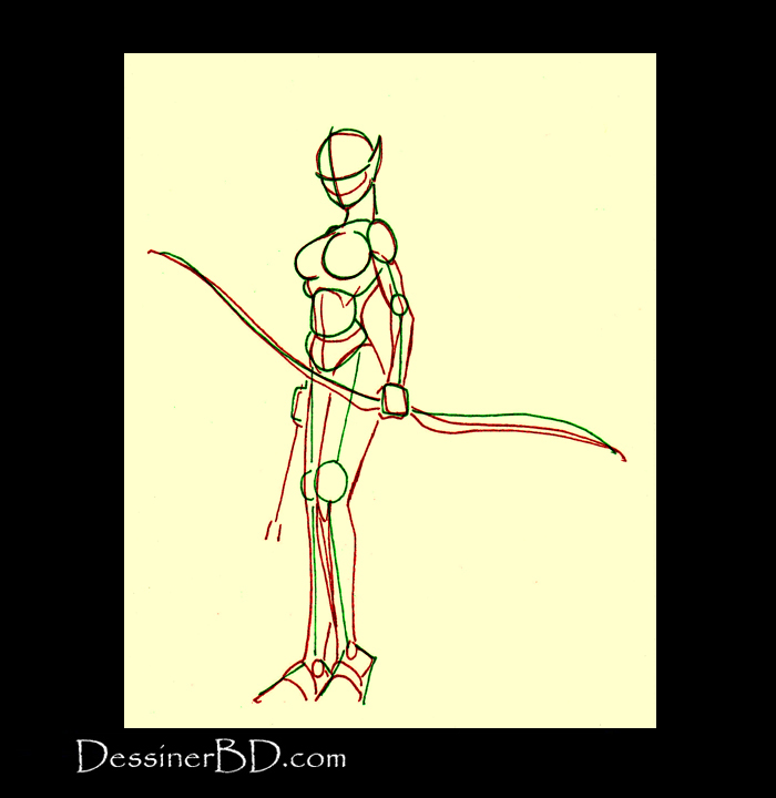 muscles et anatomie dessiner archère elfe