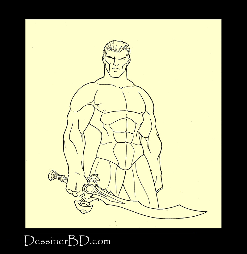 Armure complète étape 1 corps humain guerrier