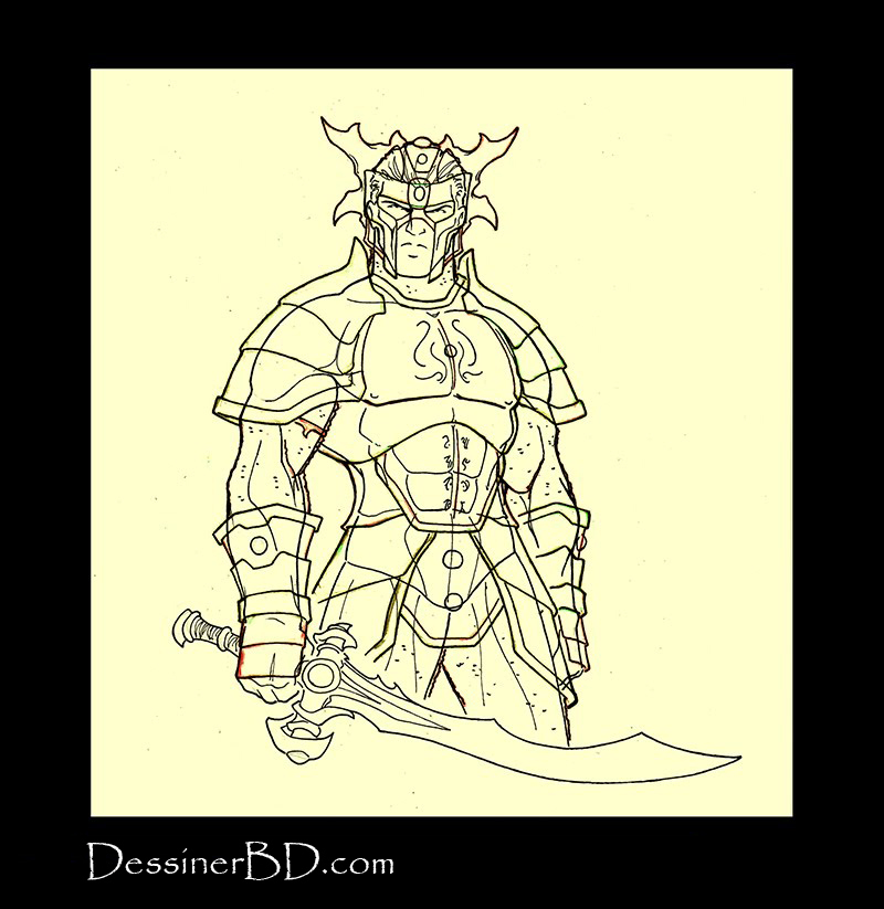 Armure complète étape 4 détails plates et haume