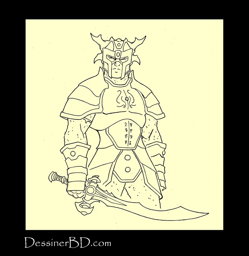 Armure complète étape 5 dessin final