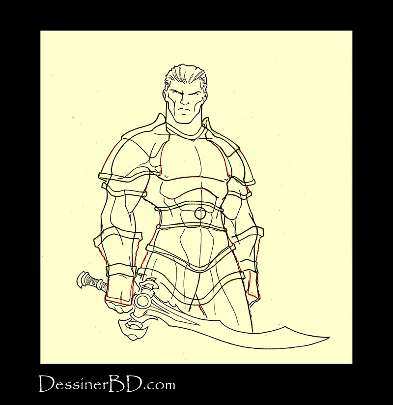 Armure mailles lourde étape 3 structure et épaulettes