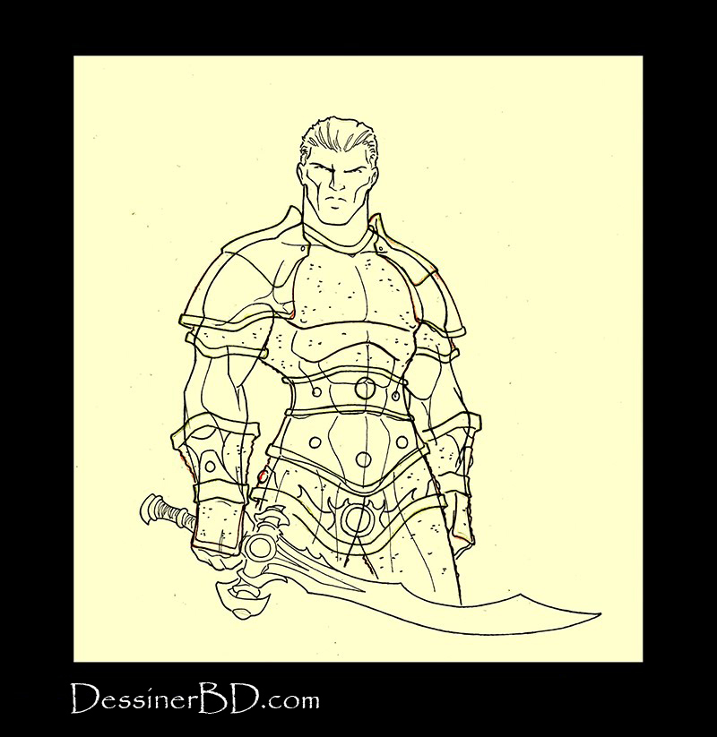 Armure mailles lourde étape 4 mailles et fition épaulettes