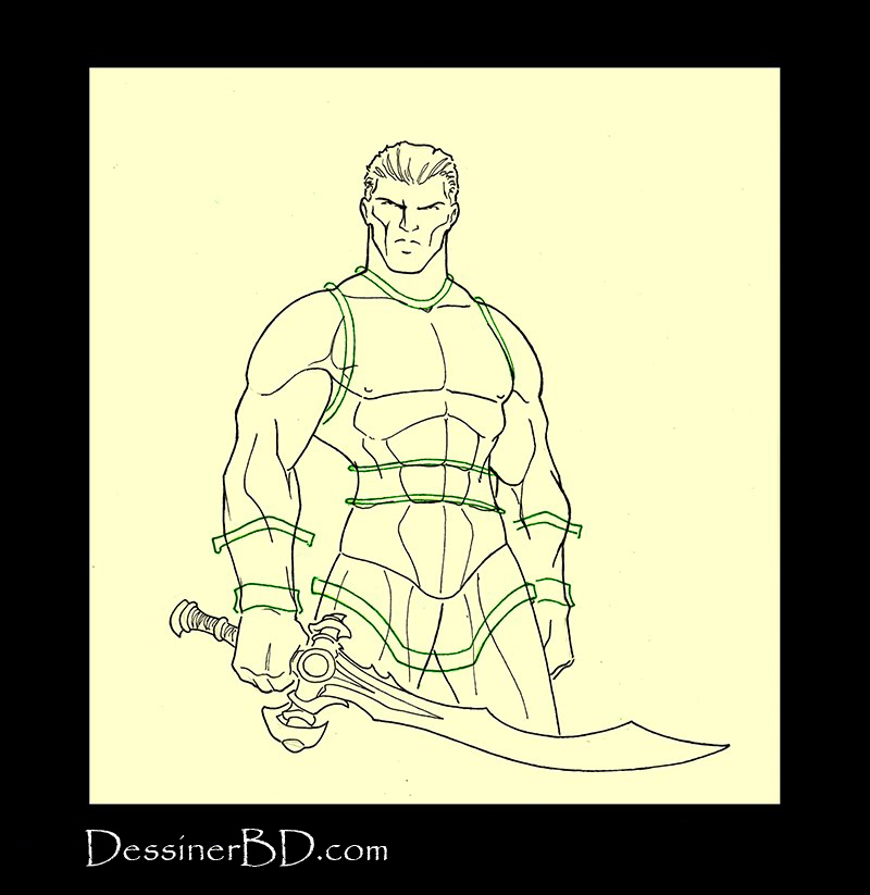 Cotte de mailles étape 2 traits guides