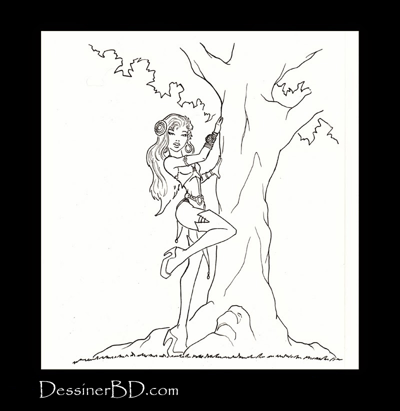 illustration fantasy dryade