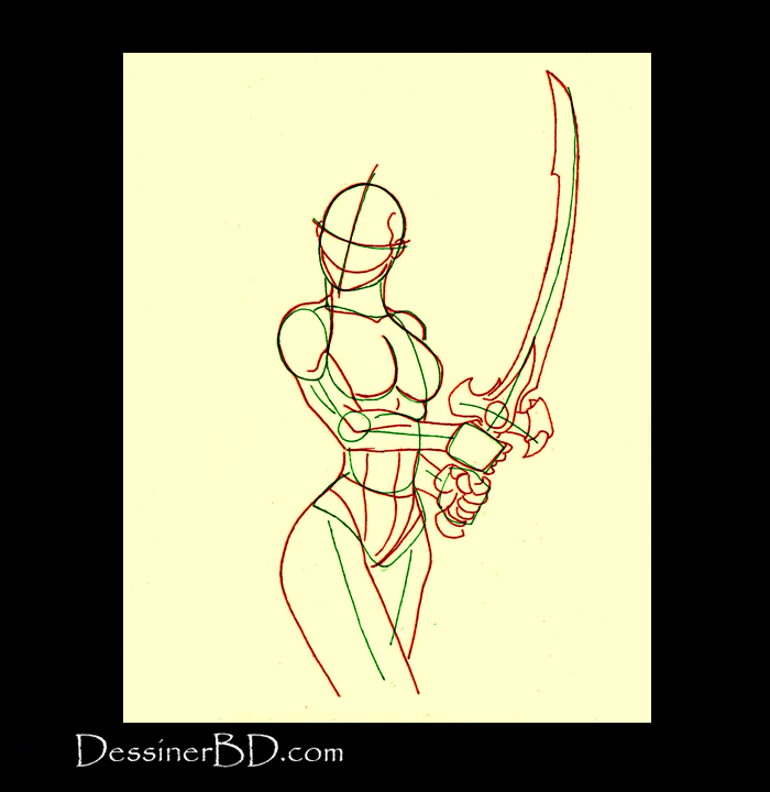 dessiner l'anatomie de guerrière