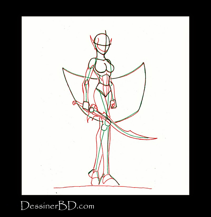 comment dessiner guerrière elfe noire anatomie