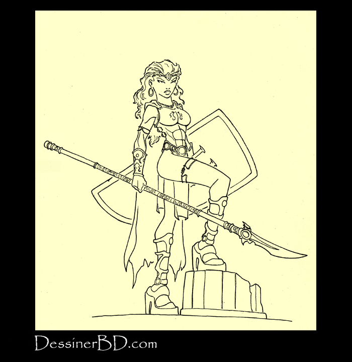 guerrière amazone dessin final