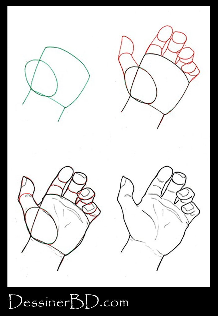 Comment dessiner une main crispée