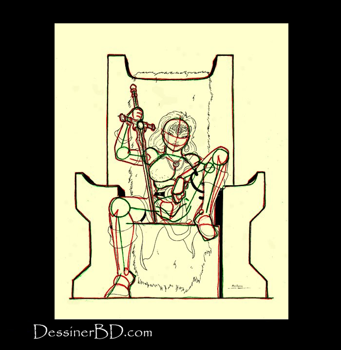 détails dessiner une guerrière barbare