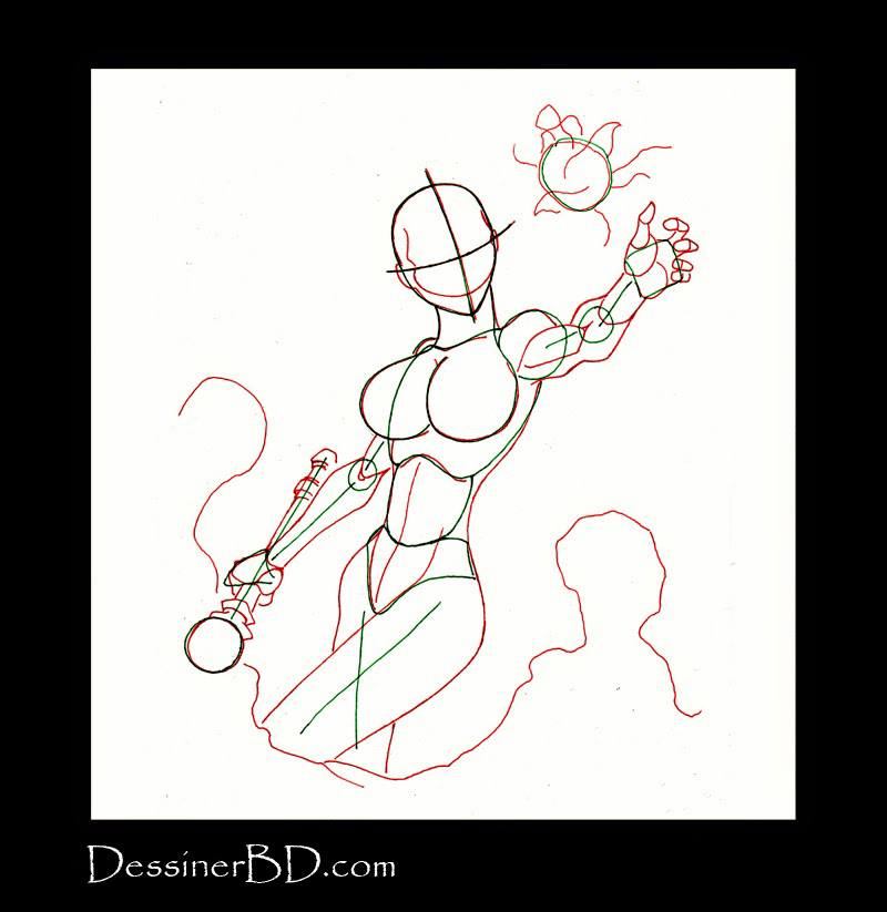 dessiner anatomie, visage et muscles sorcière nécromante