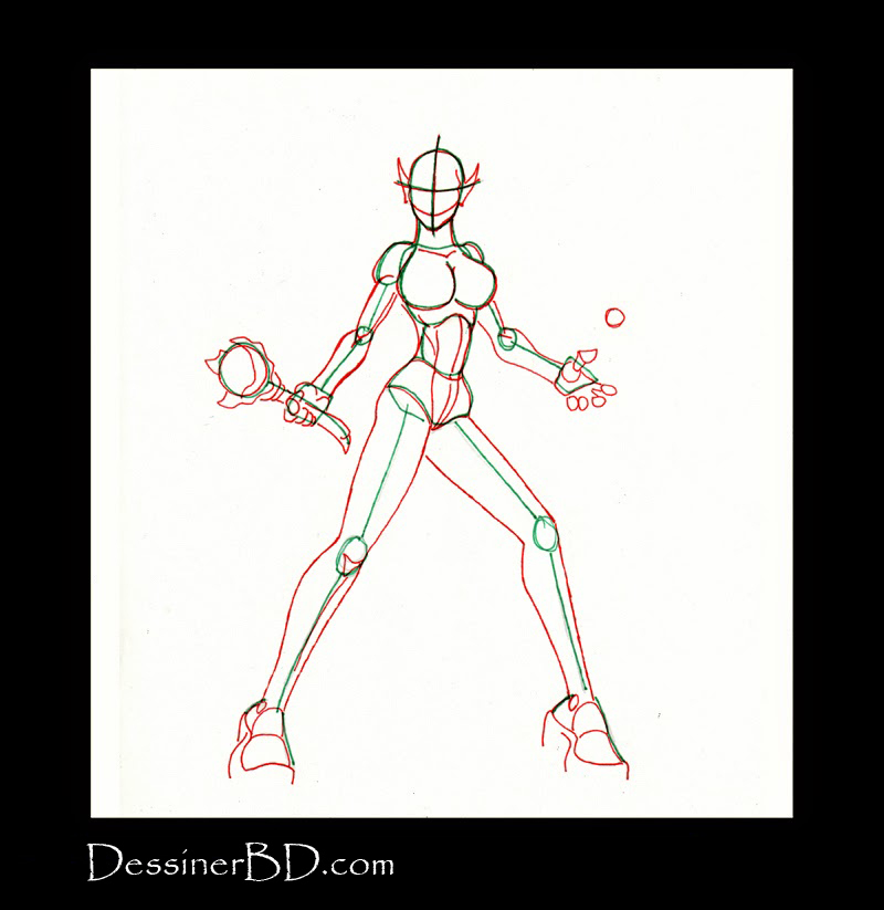 dessiner sorcière elfe noire anatomie