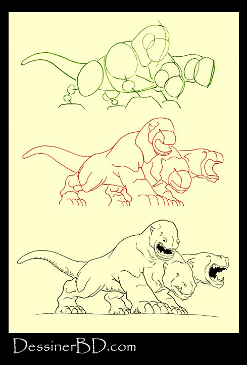 apprendre à dessiner le Cerbère