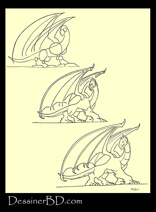 apprendre à dessiner un dragon A