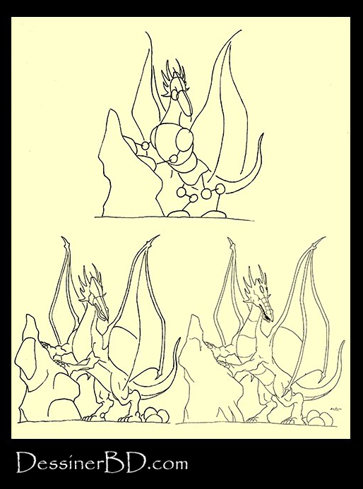 apprendre à dessiner un dragonne