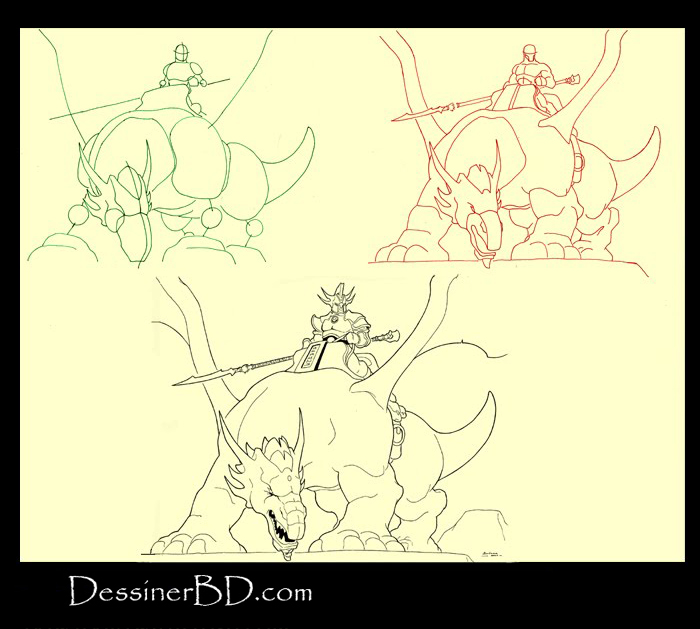 apprendre à dessiner un dragonnier sur un dragon