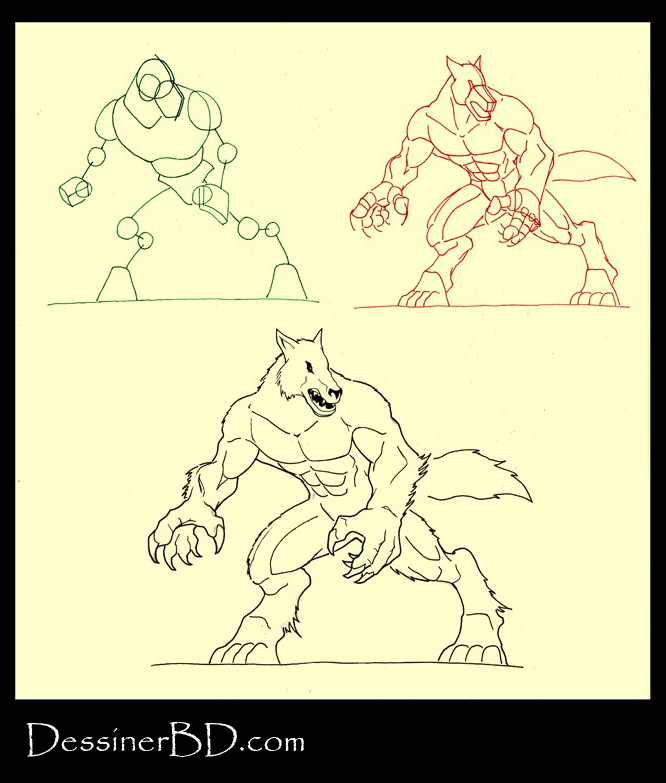 apprendre à dessiner un loup-garou a