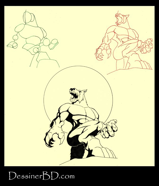 apprendre à dessiner un loup-garou