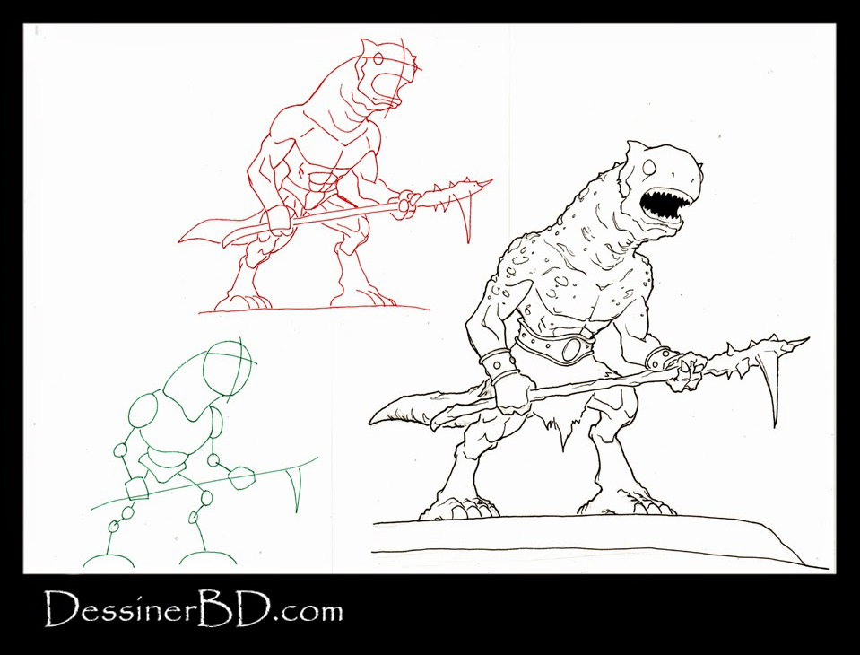 apprendre à dessiner un monstre des cavernes