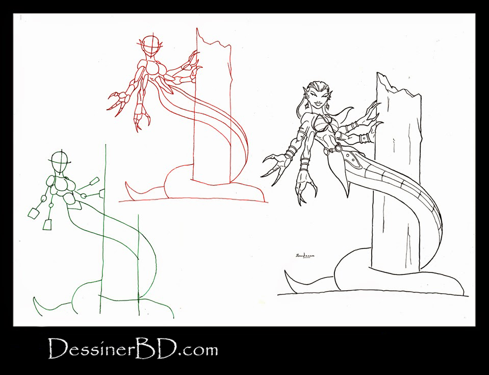 apprendre à dessiner une naga