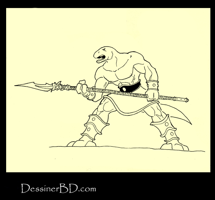 comment encrer homme-lézard avec lance