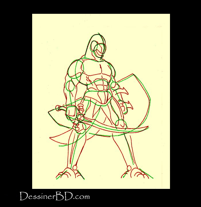 dessiner muscles anatomie homme-lézard